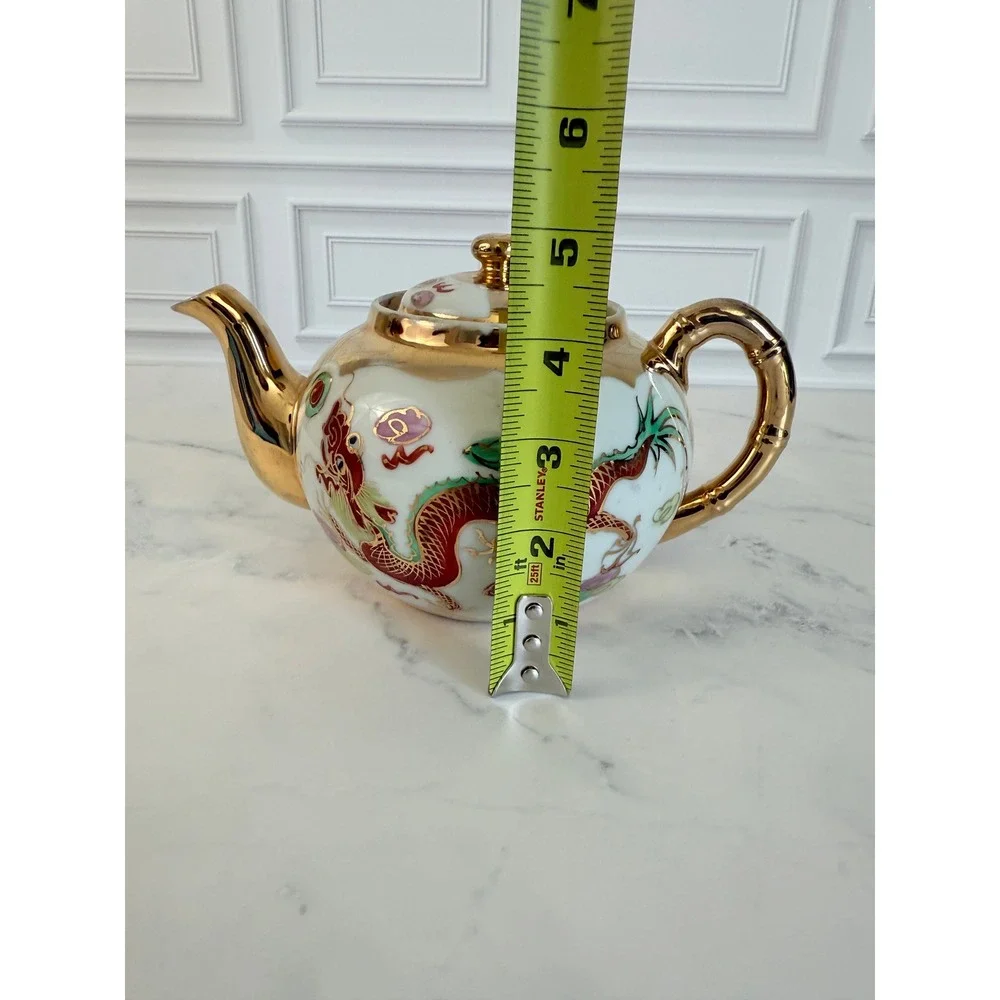 VTG Asian DragonWare and Phoenix 22K Gilded Teapot